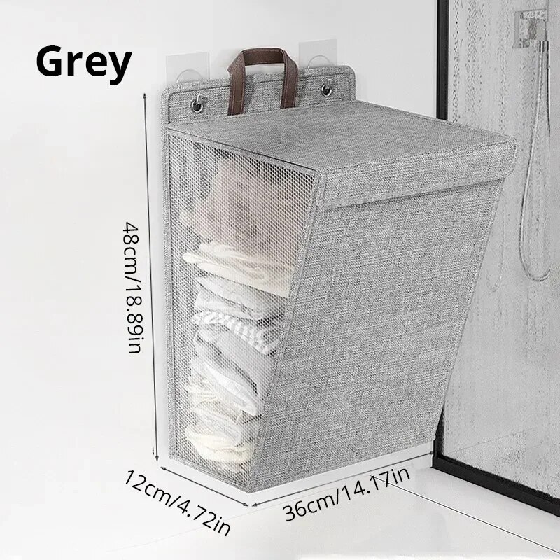 1pc Foldable Adhesive Laundry  - Woven Wall Basket recension och pris